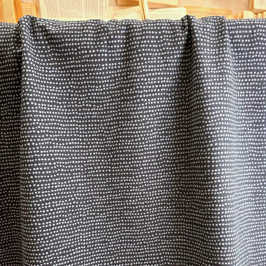 0.55 MTR Remnant 6.2oz Organic Jersey Knit - Dotted Slate