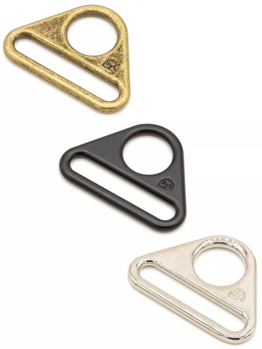 1 1/2" Nickel - Triangle Ring, Set of Two