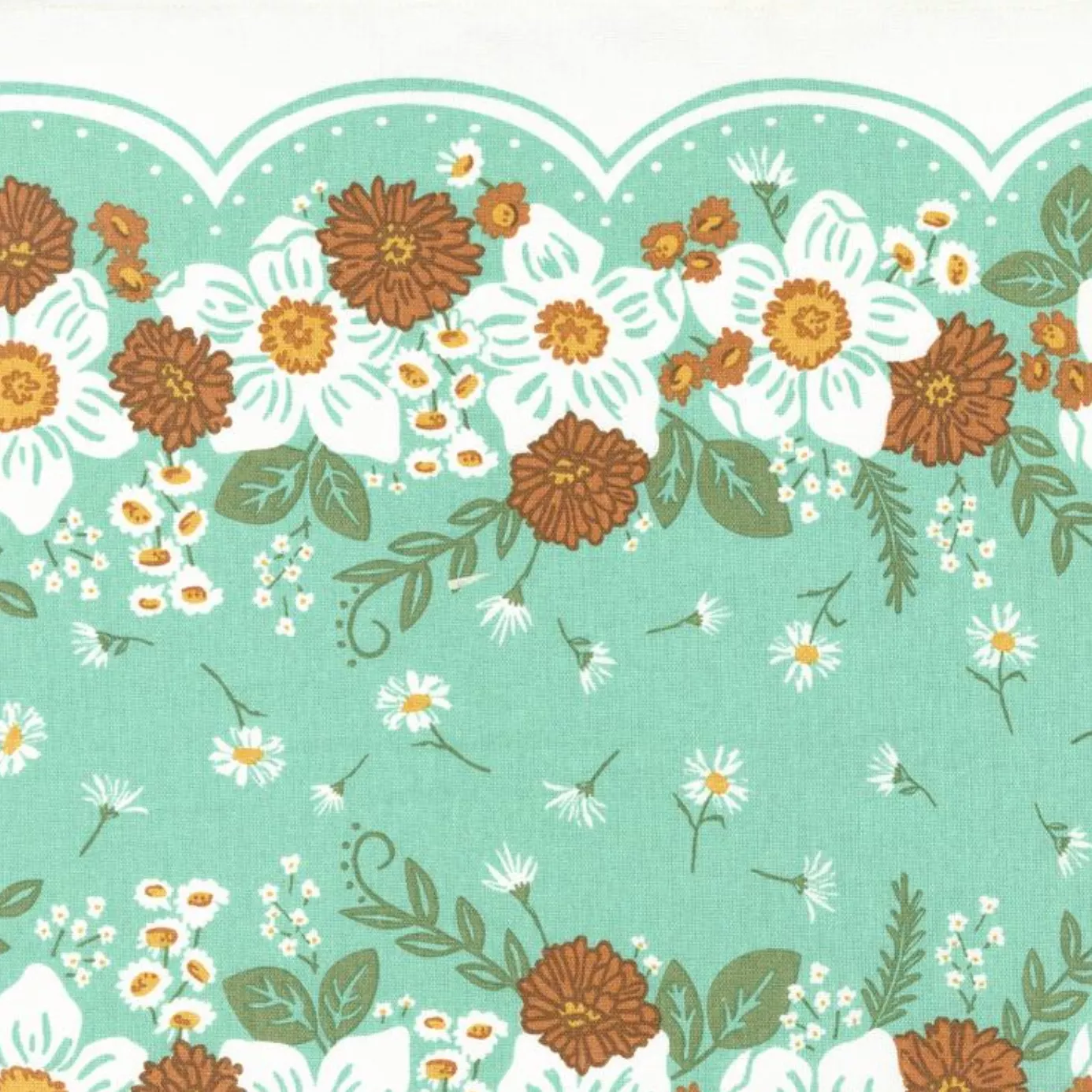 16" Toweling Classic Retro Country Flowers