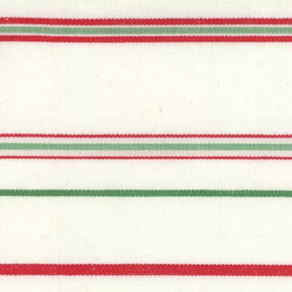 16" Toweling White Red Green