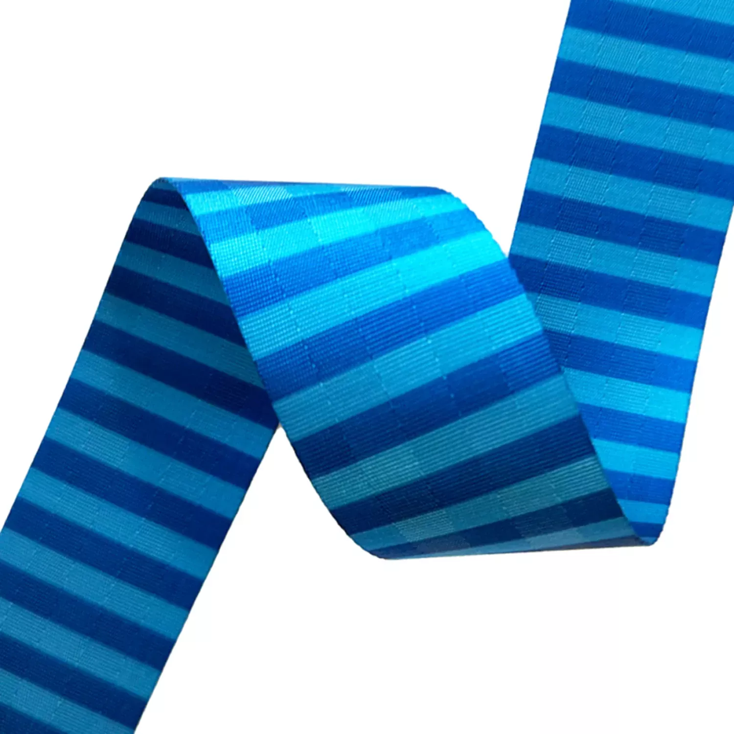 2 in. Blue Striped Webbing/Strapping Sold by the Yard