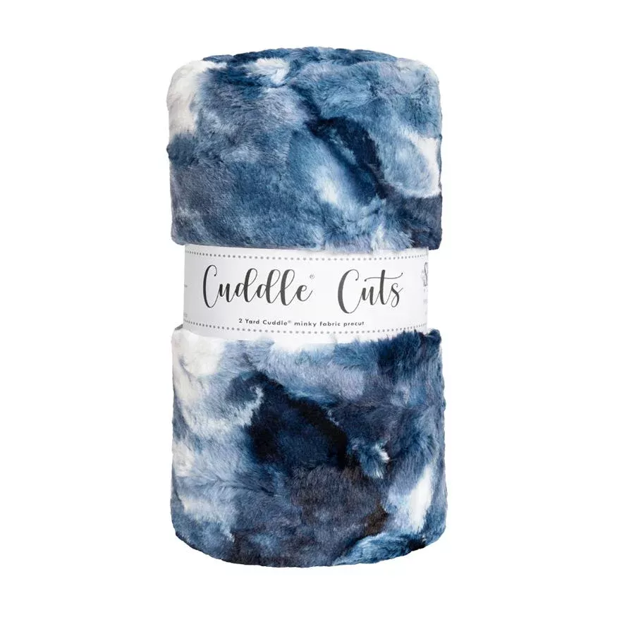 2 Yard Luxe Cuddle Cut Sorbet Blue Print