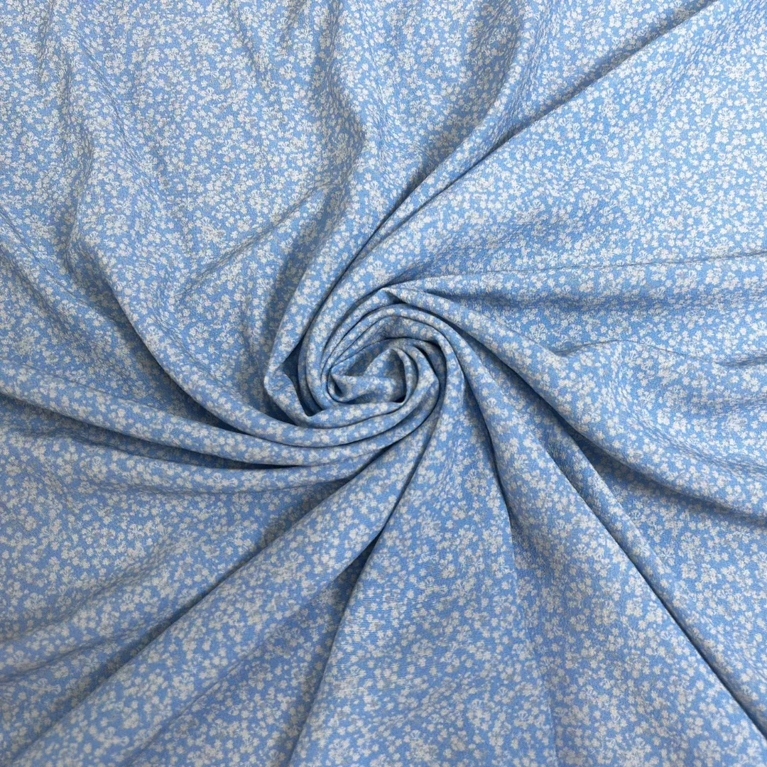 4.1oz Tiny Blooms Viscose Blend - Sky