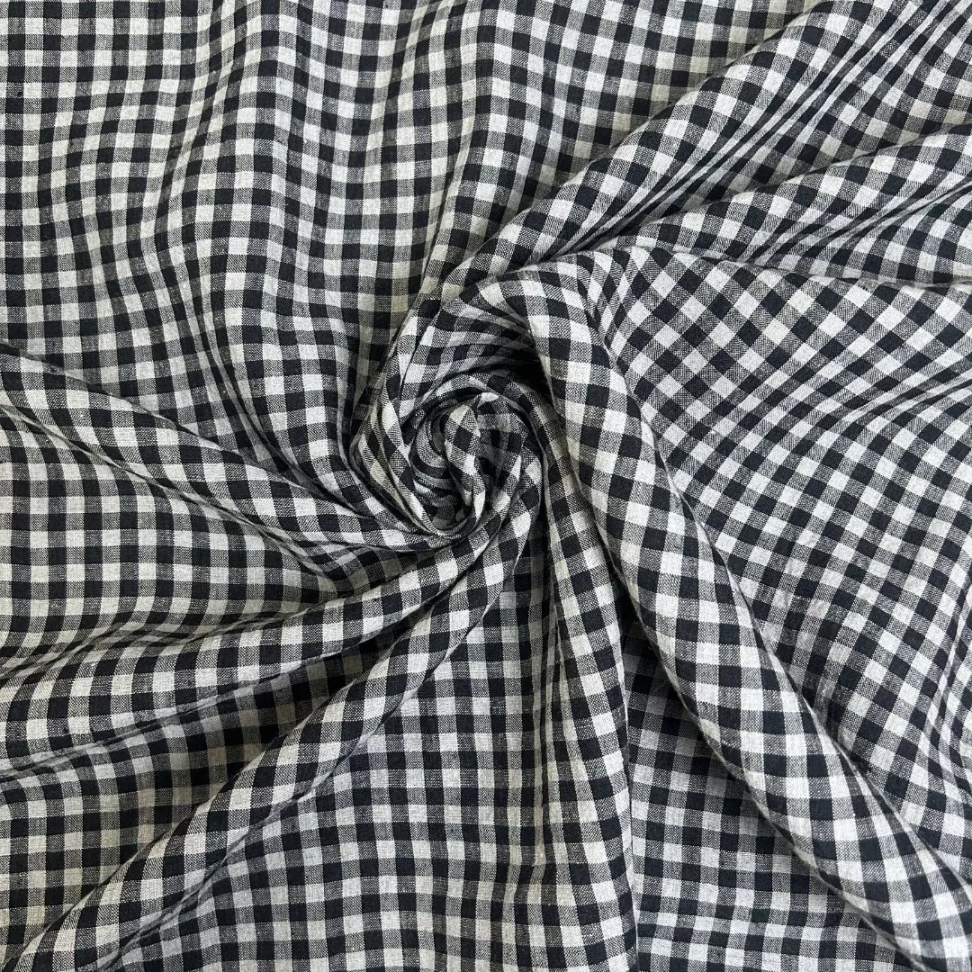 4.4oz Lived-In Linen Gingham - Natural