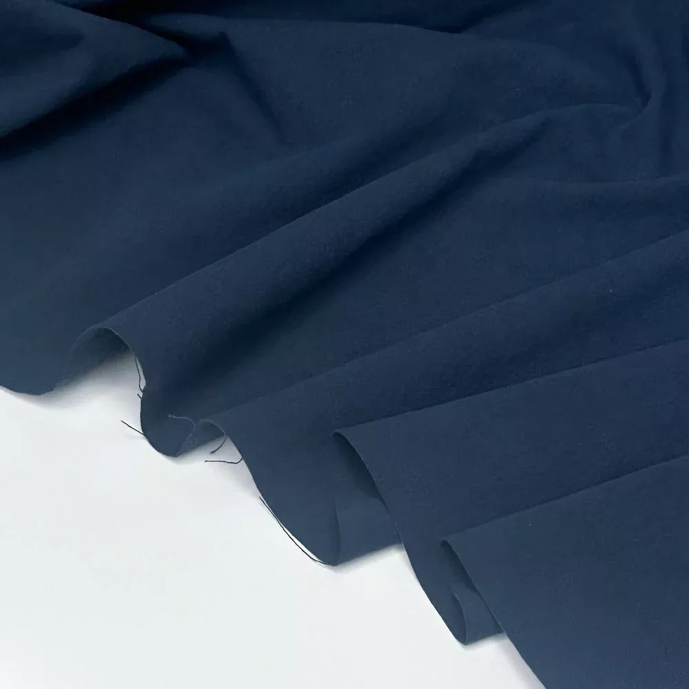 .55 MTR REMNANT 7.1 oz 100% Organic Washed Cotton - Navy