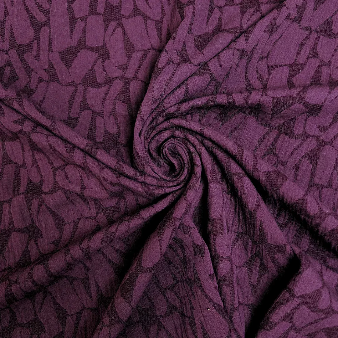 6.1oz Linen Blend Jacquard - Merlot