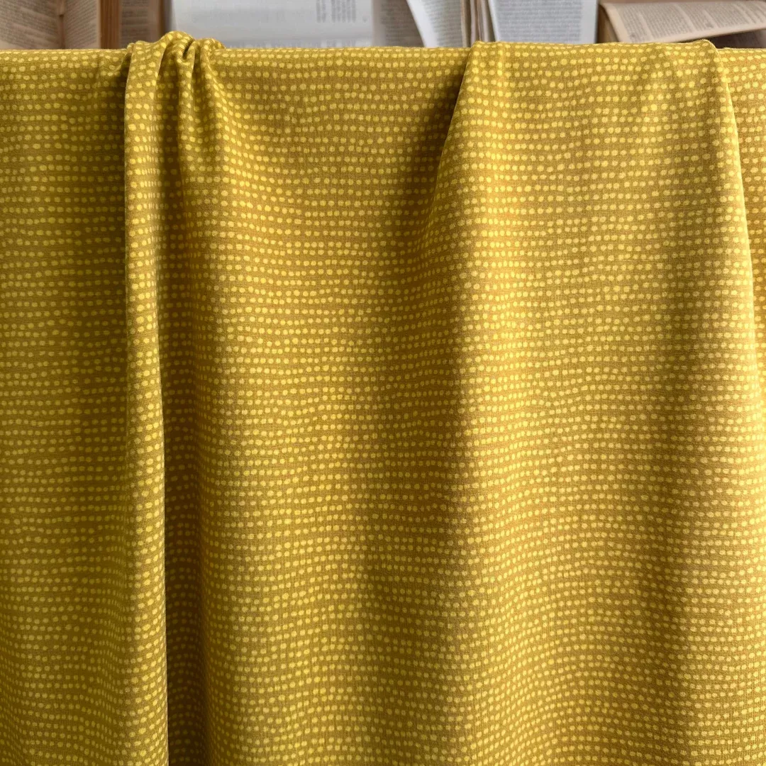 6.2oz Organic Jersey Knit - Dotted Ochre