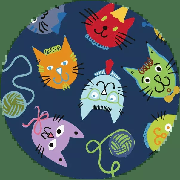 Alley Cats Splash Fabric – Laminated Cotton