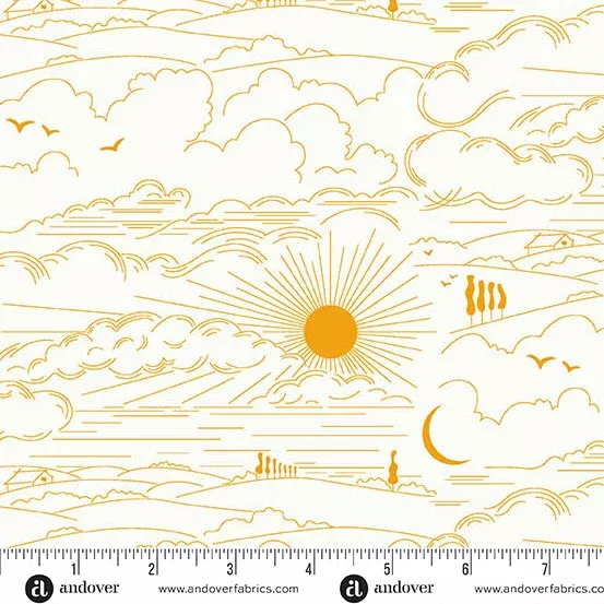 Andover - Alison Glass Sun Print Whisper - Dwell Marigold Fabric