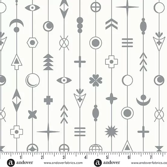 Andover - Alison Glass Sun Print Whisper - Gaze Cloud Fabric