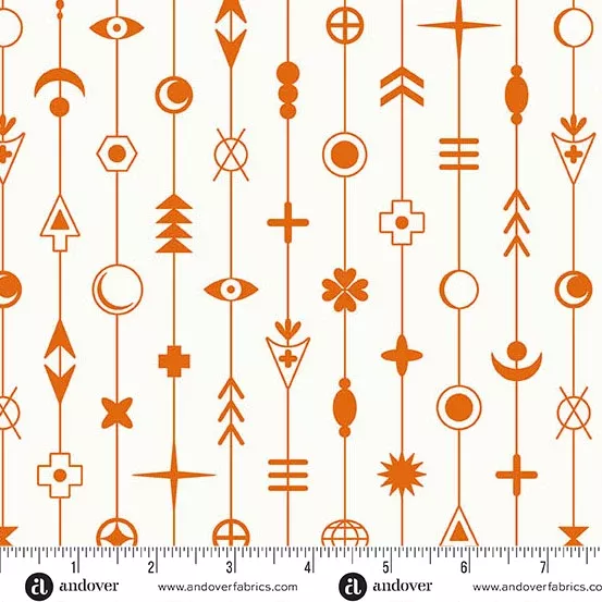 Andover - Alison Glass Sun Print Whisper - Gaze Flame Fabric