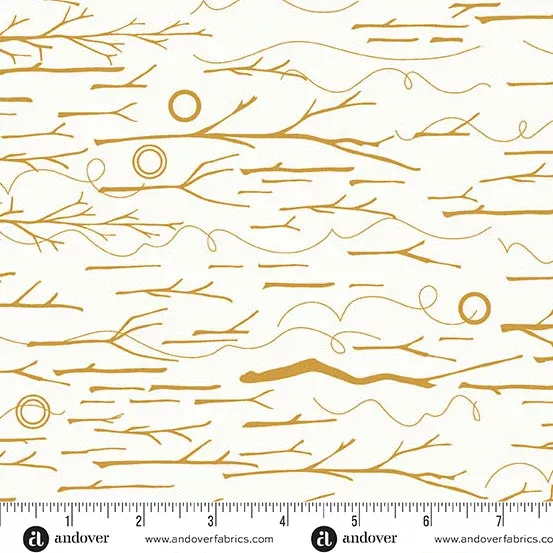 Andover - Alison Glass Sun Print Whisper - Sticks and Twine Yarrow Fabric