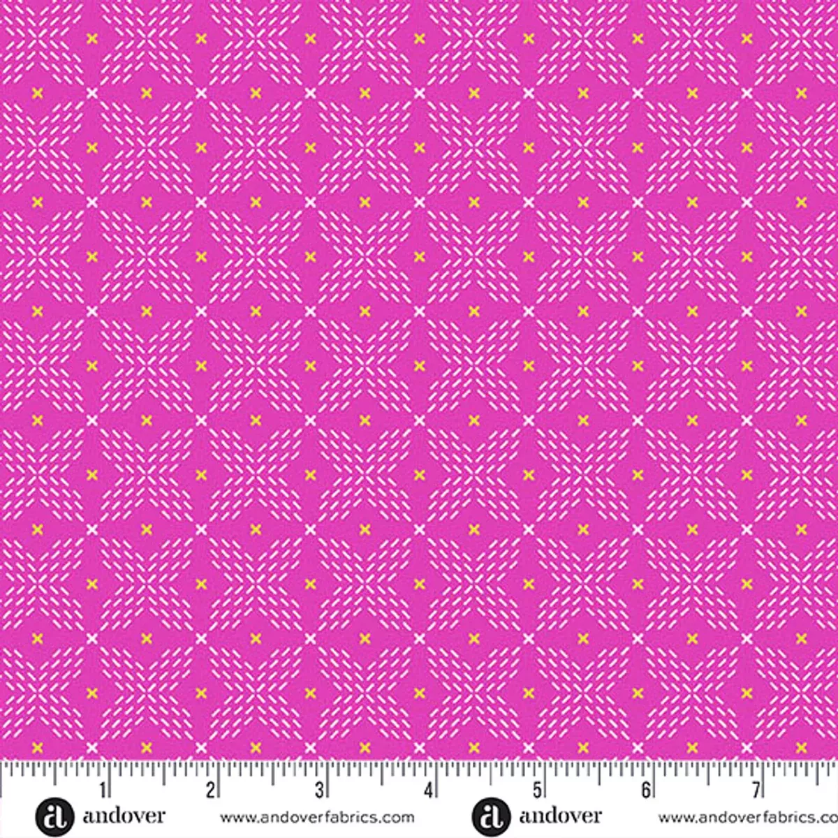 Andover - Color Pop Playground - Double Crossed Berry Fabric