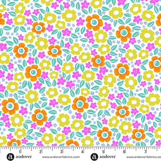 Andover - Ghostly Garden - Floral Fright Multi Fabric