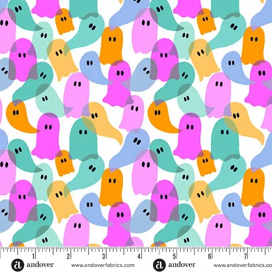 Andover - Ghostly Garden - Ghost Party Multi Fabric