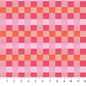 Anna Maria Textiles - Check Mates - Alternate Bubblegum Fabric
