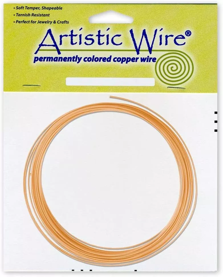 Artistic Wire 14 Gauge Bare Copper Craft Jewelry Wrapping Wire, 10 ft