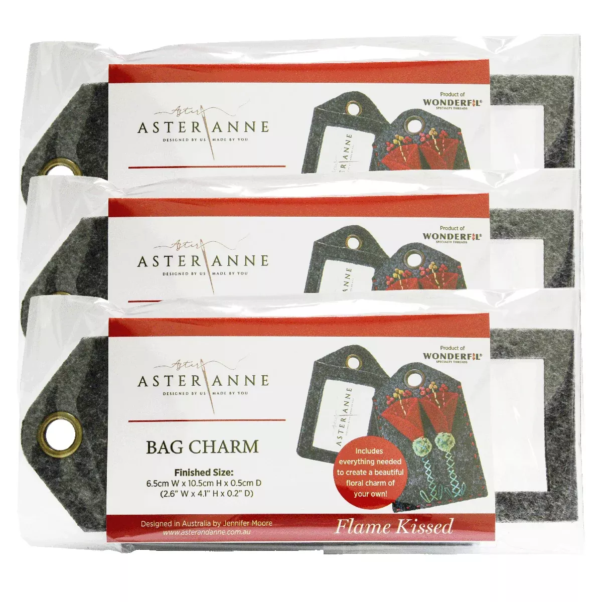 Bag Charm Kit by Aster & Anne, Flame Kissed