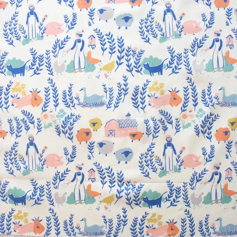 Birch Fabrics - Organic Cotton Poplin - Homestead Main