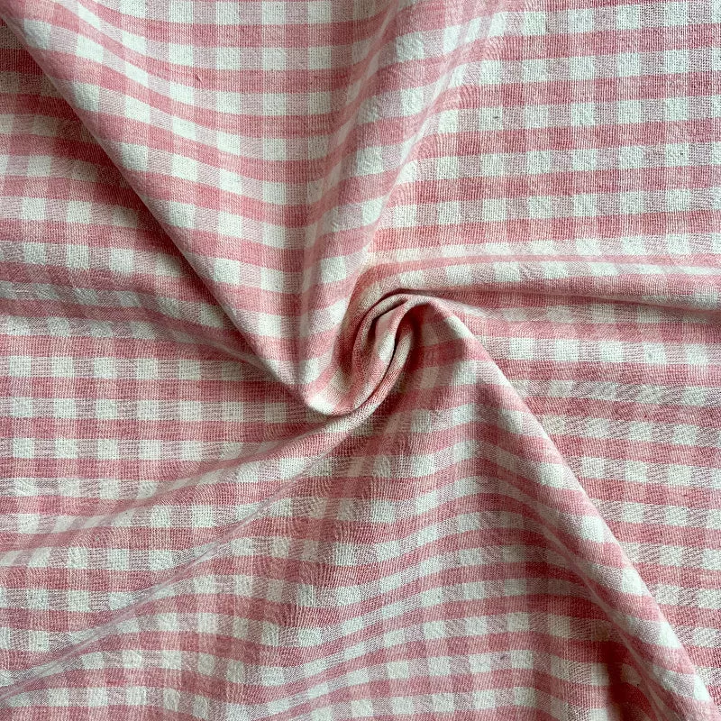 Cosmo - Yarn-Dyed Gingham Plaid Cotton - Pink