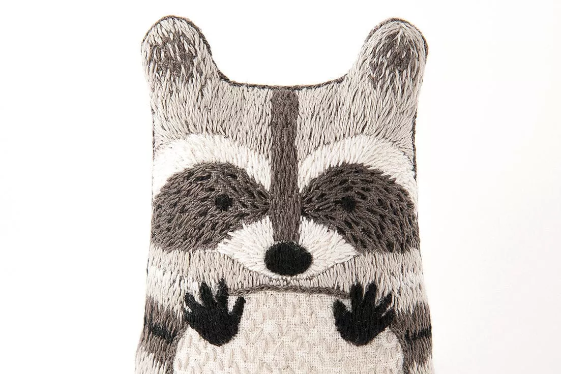 D.I.Y Embroidered Doll Kit - Racoon
