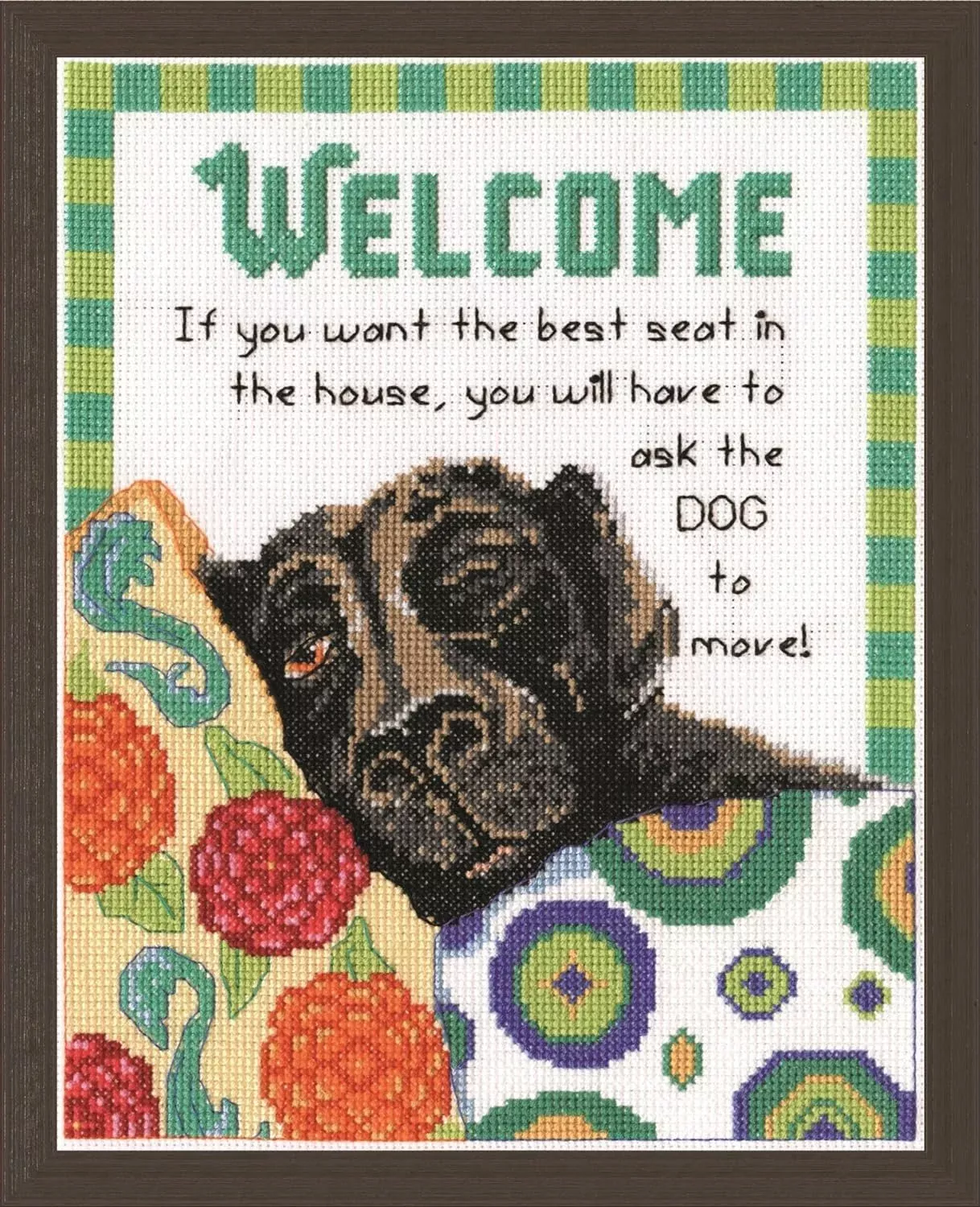 Design Works Crafts Best Seat Welcome, 8 x 10 Counted Cross Stitch Kit
