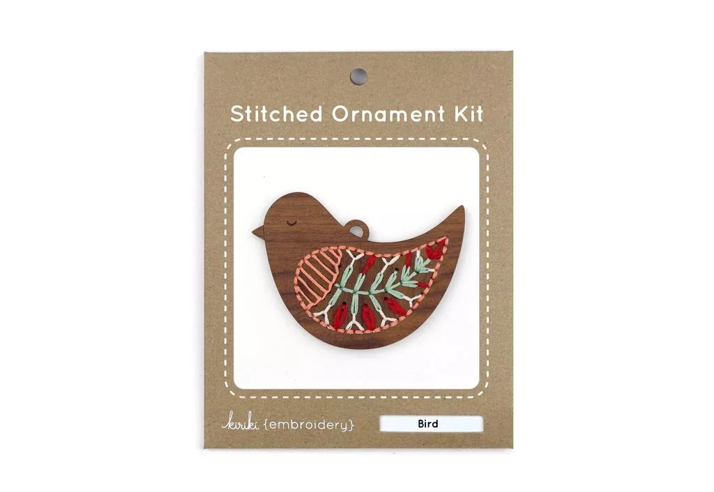 DIY Stitched Ornament Kit - Bird