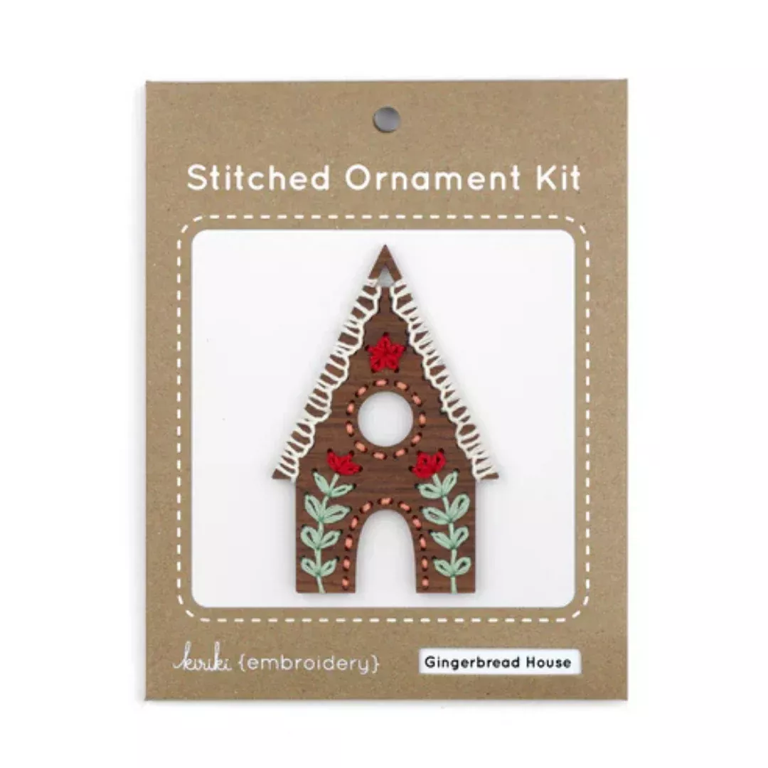 DIY Stitched Ornament Kit - Gingerbread House
