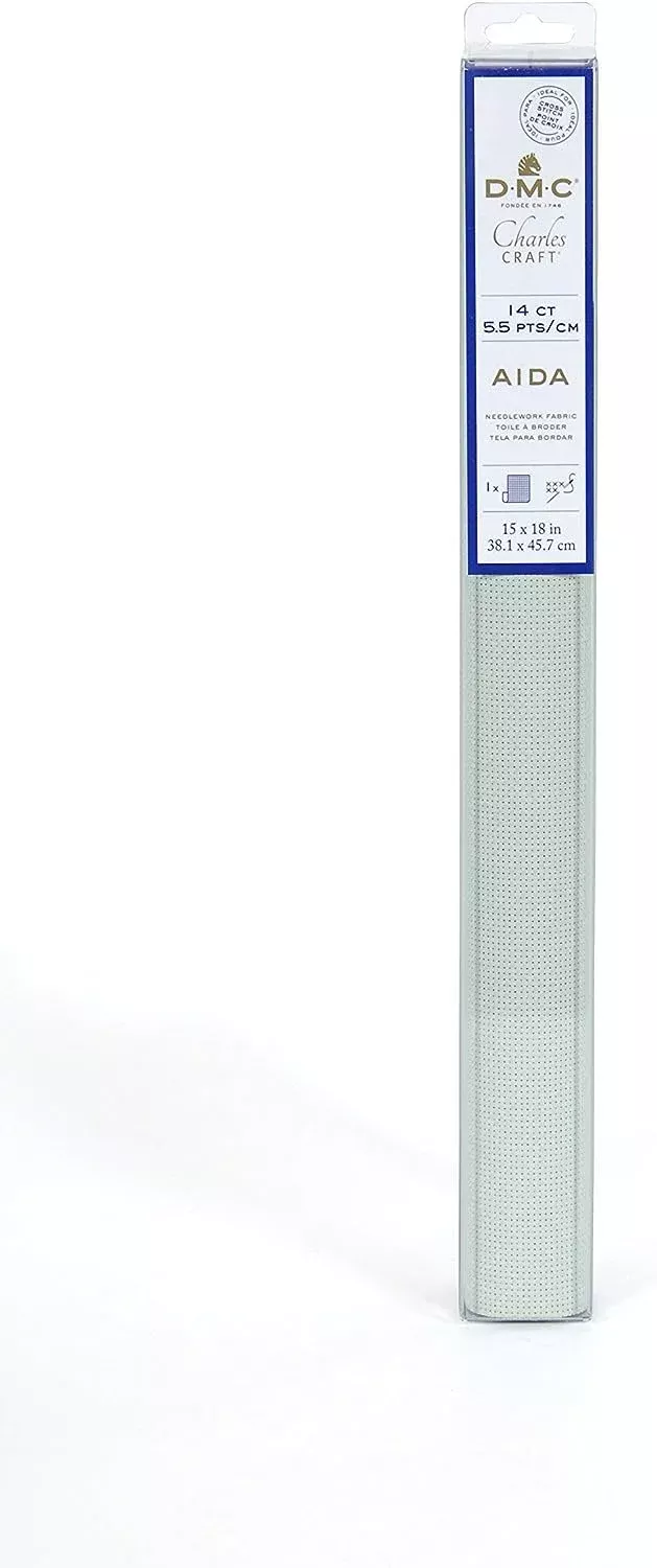 DMC GD1436-4691 Classic Reserve Gold Label Aida Fabric Box, Light Seaf