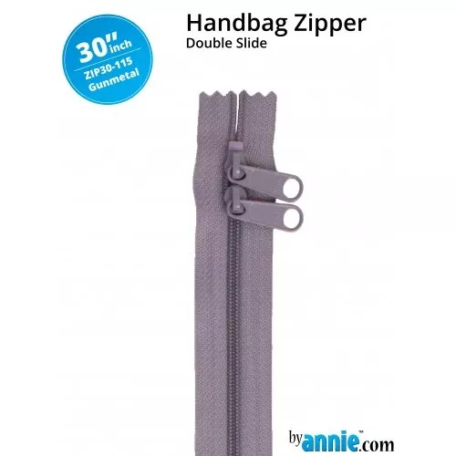 Double Slide 30" Zipper Gunmetal