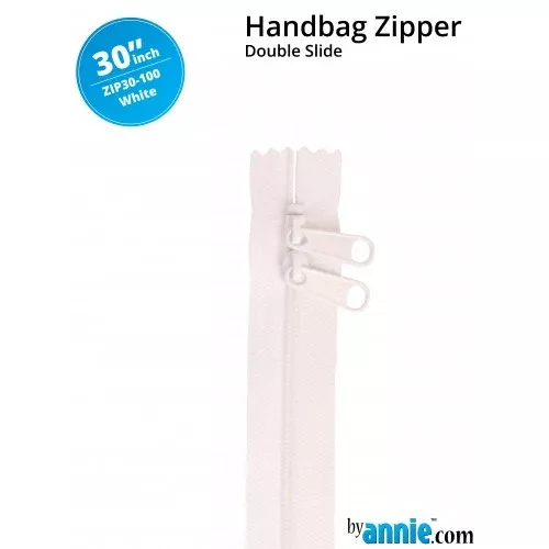 Double Slide 30" Zipper White