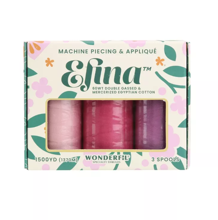 Efina™ Thread | Wonderfil | Blush | 3 Spools