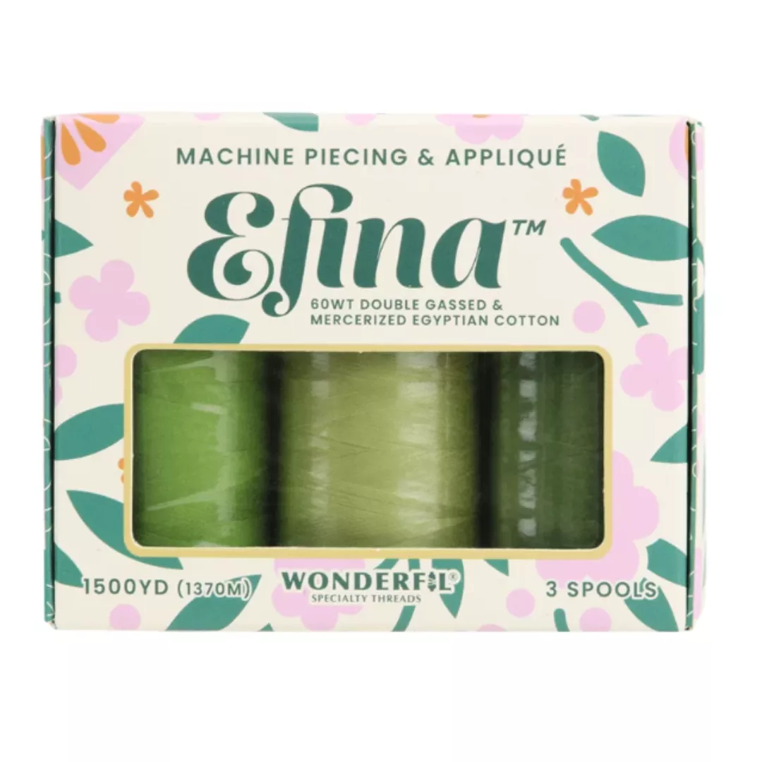 Efina™ Thread | Wonderfil | Fairway | 3 Spools