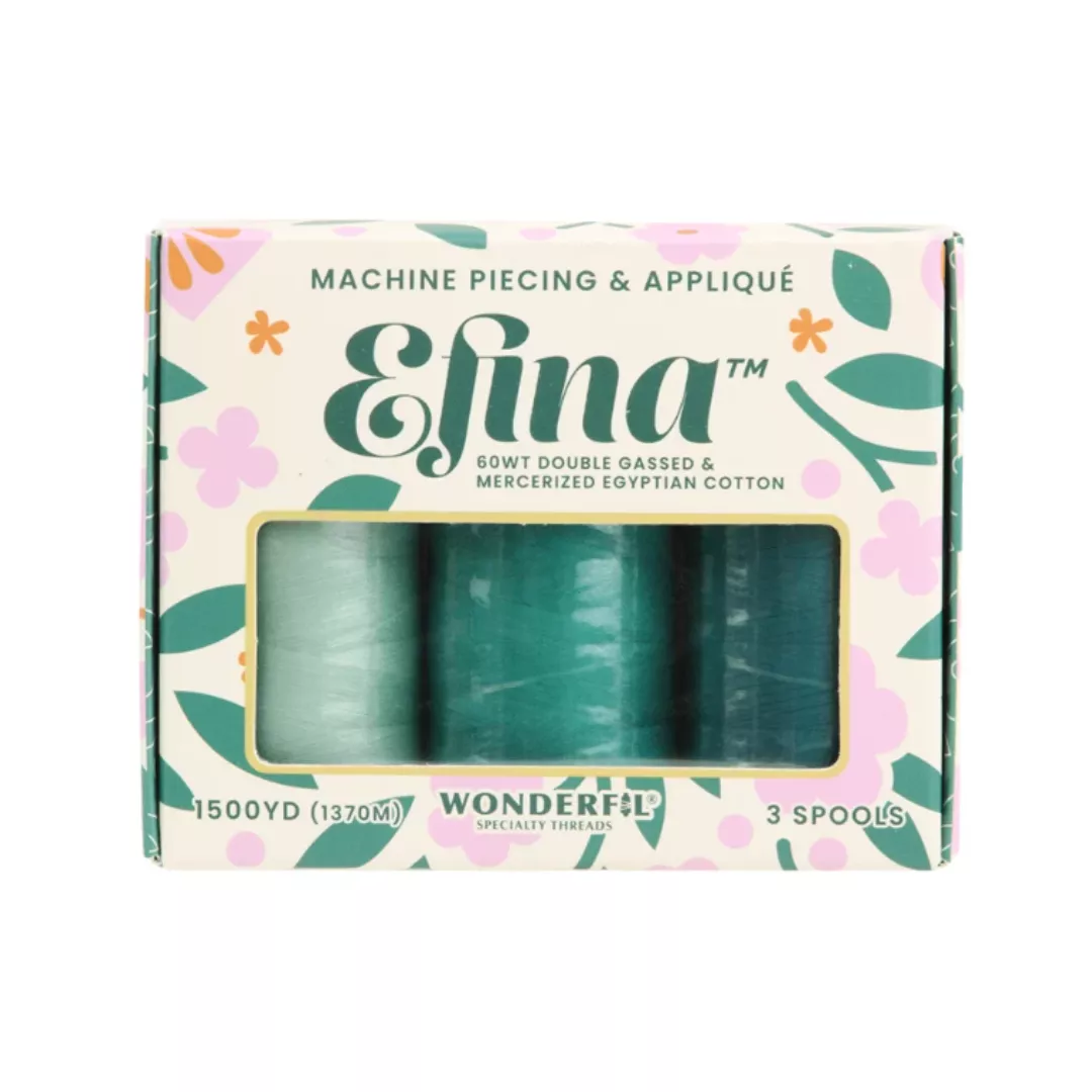Efina™ Thread | Wonderfil | Turquoise | 3 Spools