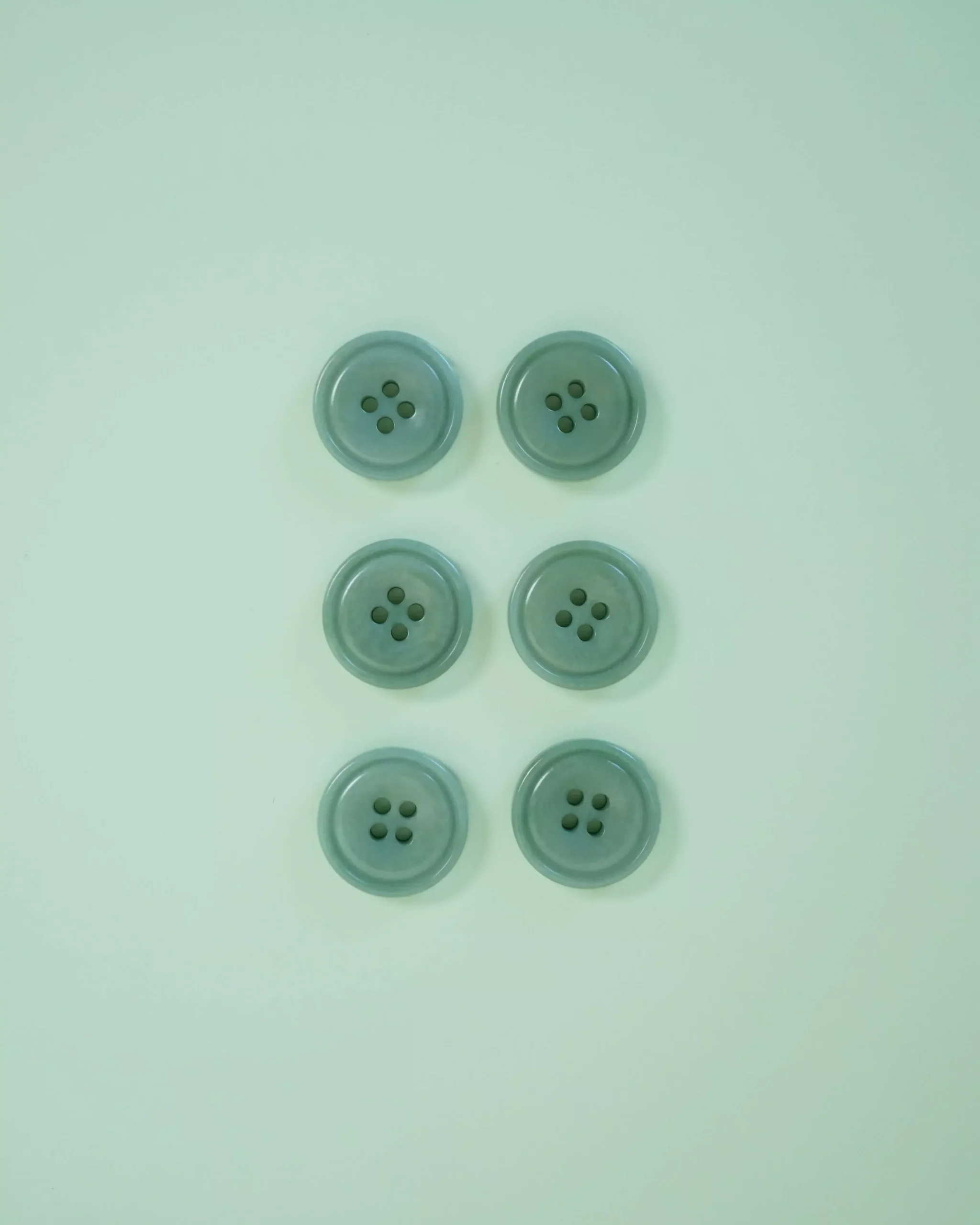 Jadite 3/4" Corozo Nut Buttons: Set of 6