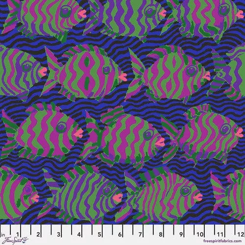 Minnows, Blue - August 2025 Kaffe Fassett Collective