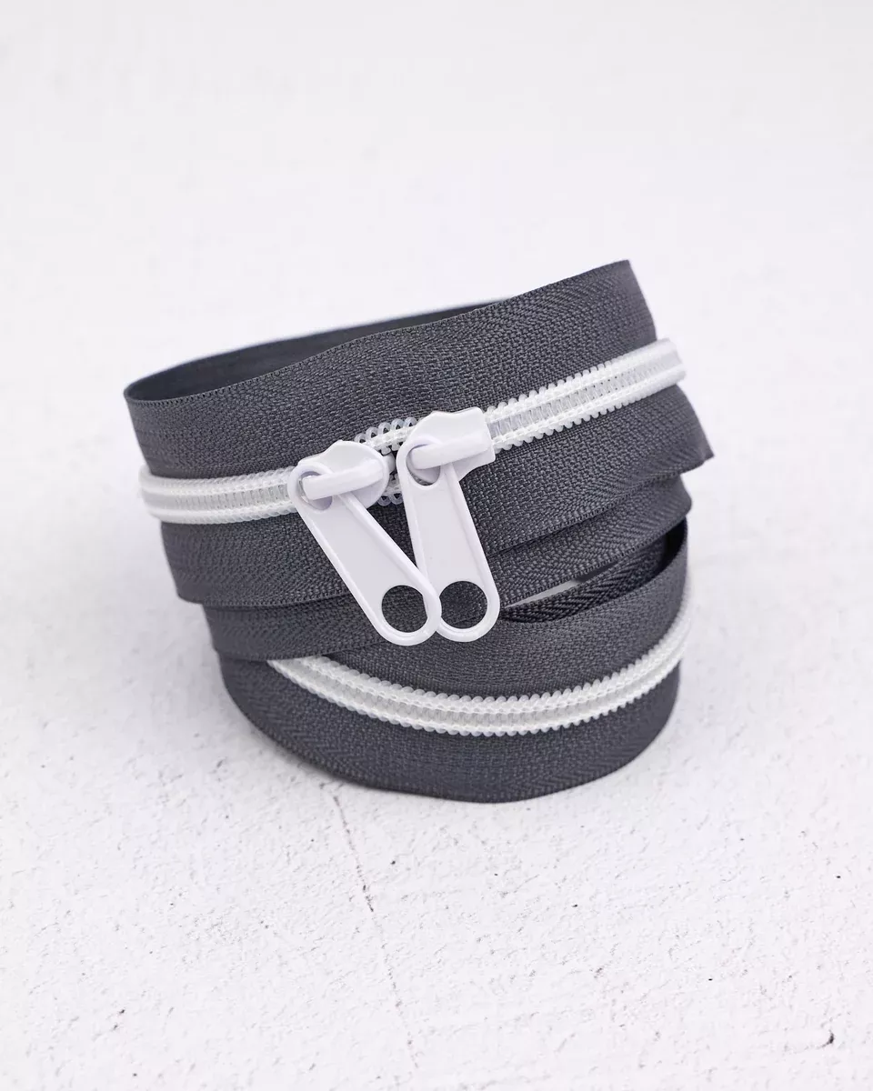 Renaissance Ribbons - 30" Zipper - Ash