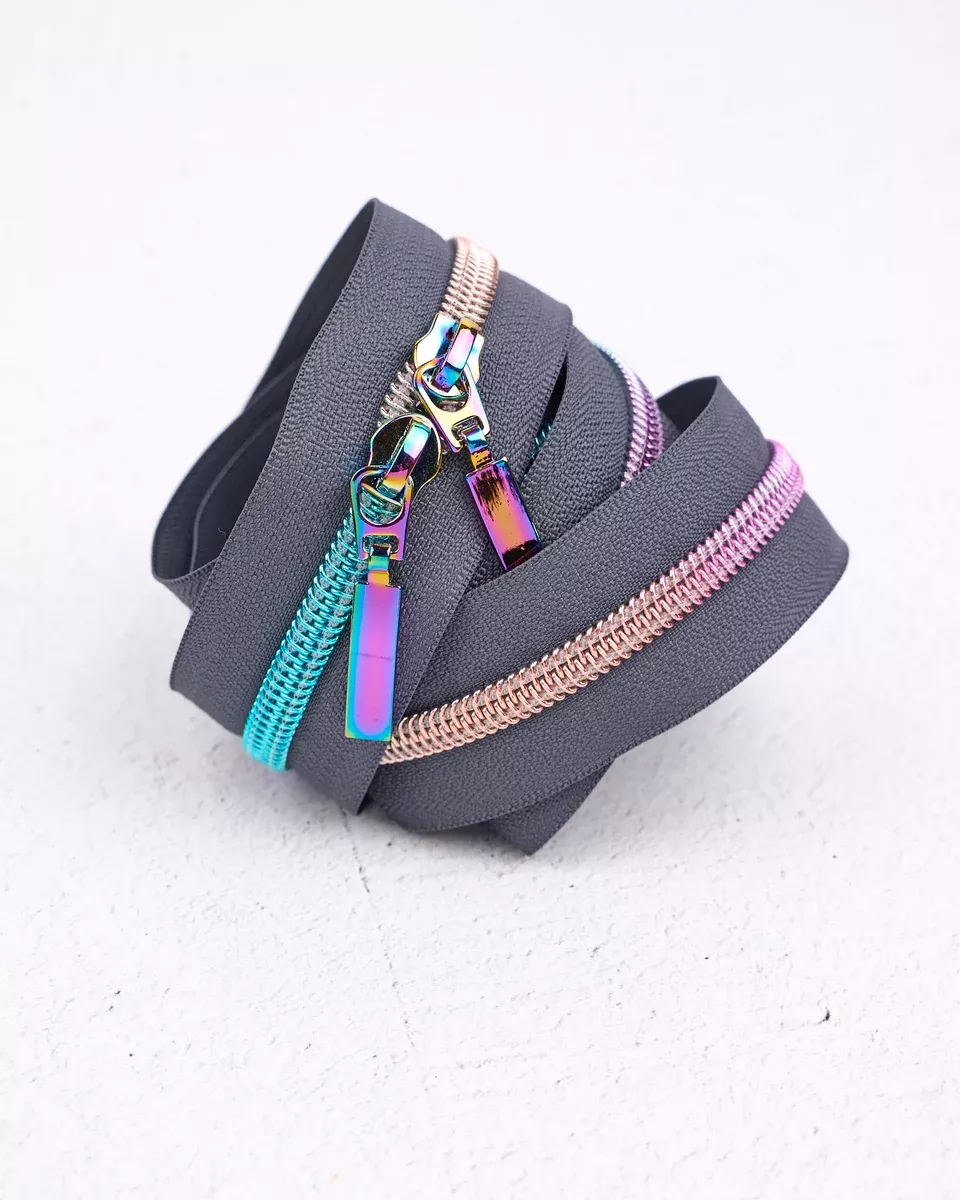 Renaissance Ribbons - 30" Zipper - Aurora Storm