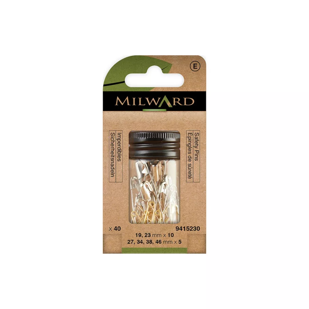Safety Pins - Assorted Sizes (Brass & Steel)