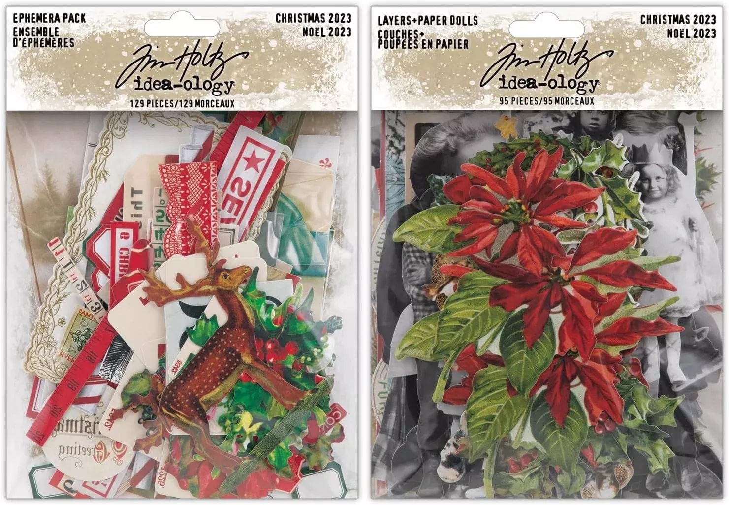 Tim Holtz Idea-Ology 2023 Christmas Ephemera & 2023 Tim Holtz Idea-Olo