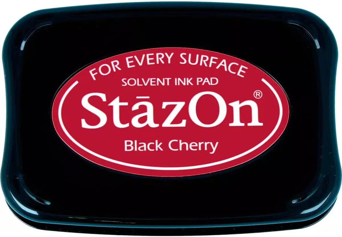 Tsukineko Full-Size StazOn Multi-Surface Inkpad, Black Cherry