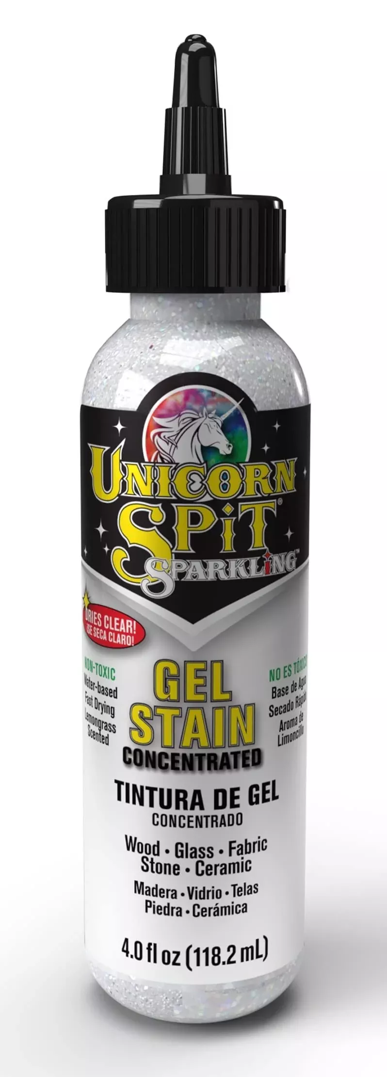 Unicorn Spit Sparkling Wood Stain & Glaze 4oz-Sparkling Iced Egret -57