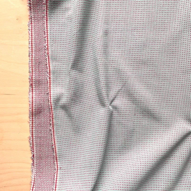 Vancet - Yarn Dyed Woven Cotton - Coral and Robins Egg