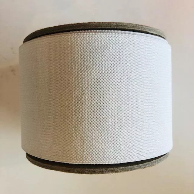 White Knit Elastic 3” (per yard)