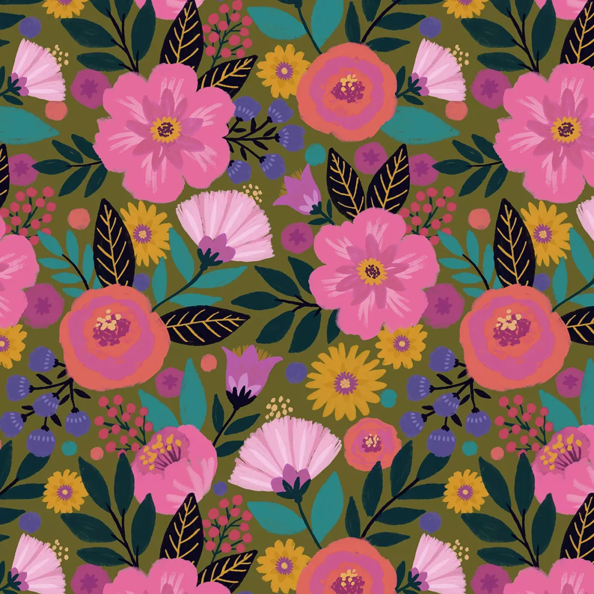 Windham - Dayspring - Jubilee Olive Fabric