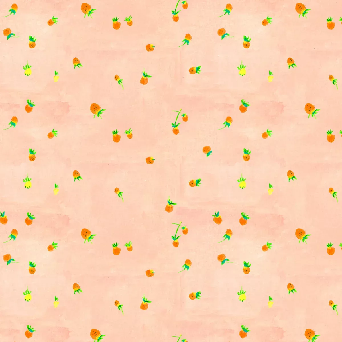 Windham - Heather Ross by Hand - Wild Strawberries Blush Fabric
