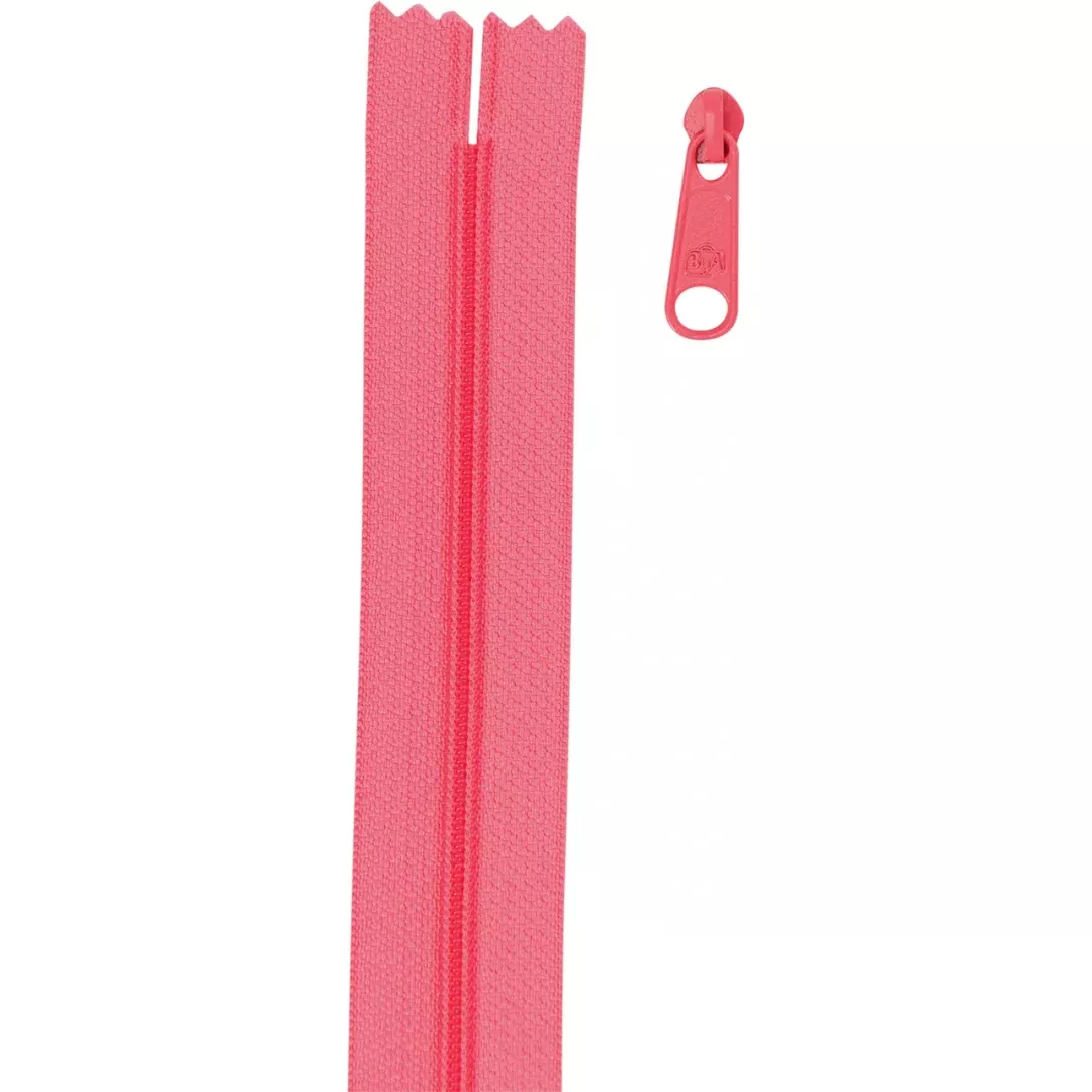 Zipper by the Yard - Coral