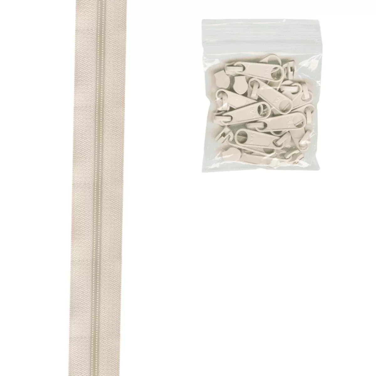 Zipper by the Yard - Ivory