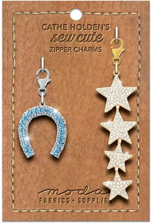 Zipper Pulls - Horseshoe /Stars