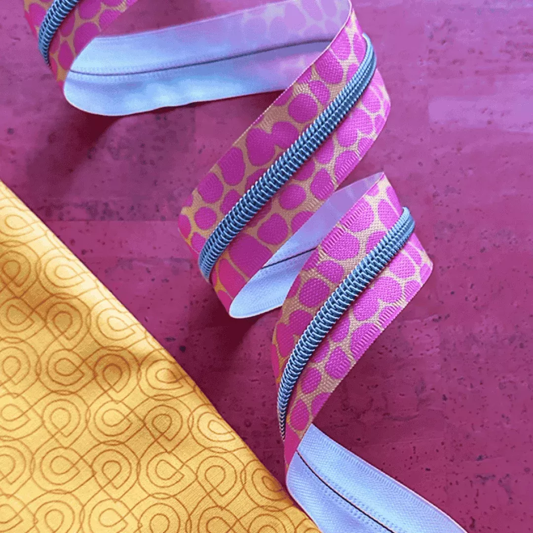 Zipper Tape - 3yds - Pink Pebble